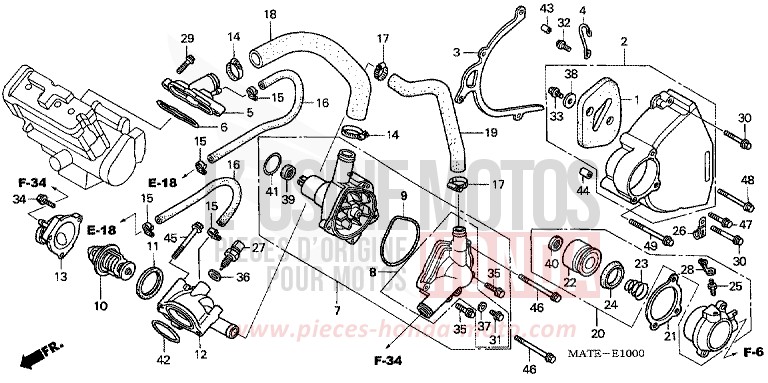 WASSERPUMPE von Super Blackbird IRON NAIL SILVER METALLIC-U (NH167D) von 2006